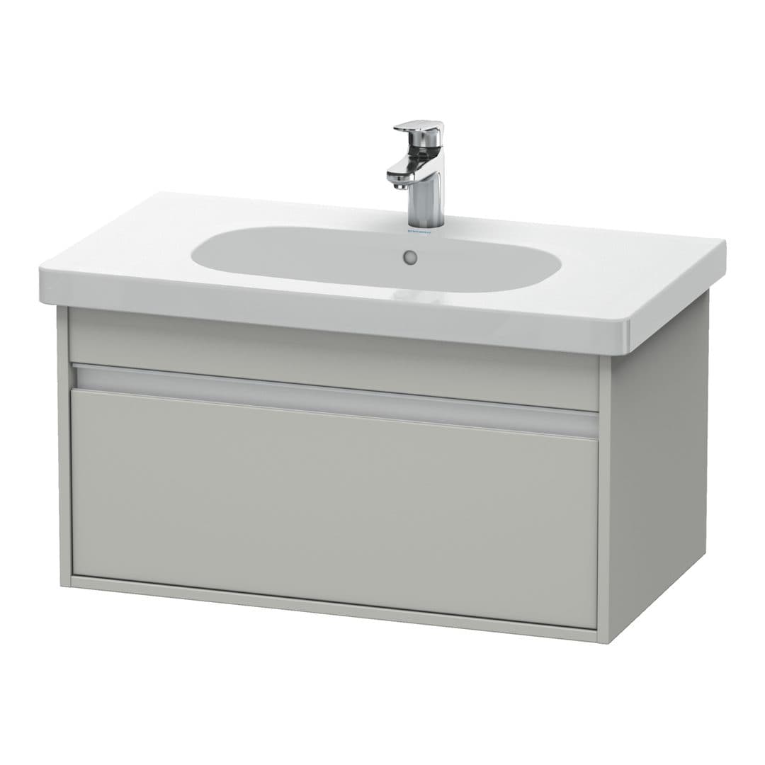 Duravit Ketho – Έπιπλο Νιπτήρα – 800 mm, 1 συρτάρι, νιπτήρας κέντρο, 800 x 455 x 410 mm, μοντέλο KT6667 – Concrete grey Matt, Decor (KT666700707)
