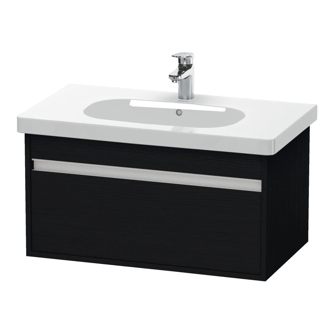 Duravit Ketho – Έπιπλο Νιπτήρα – 800 mm, 1 συρτάρι, νιπτήρας κέντρο, 800 x 455 x 410 mm, μοντέλο KT6667 – Black oak Matt, Decor (KT666701616)
