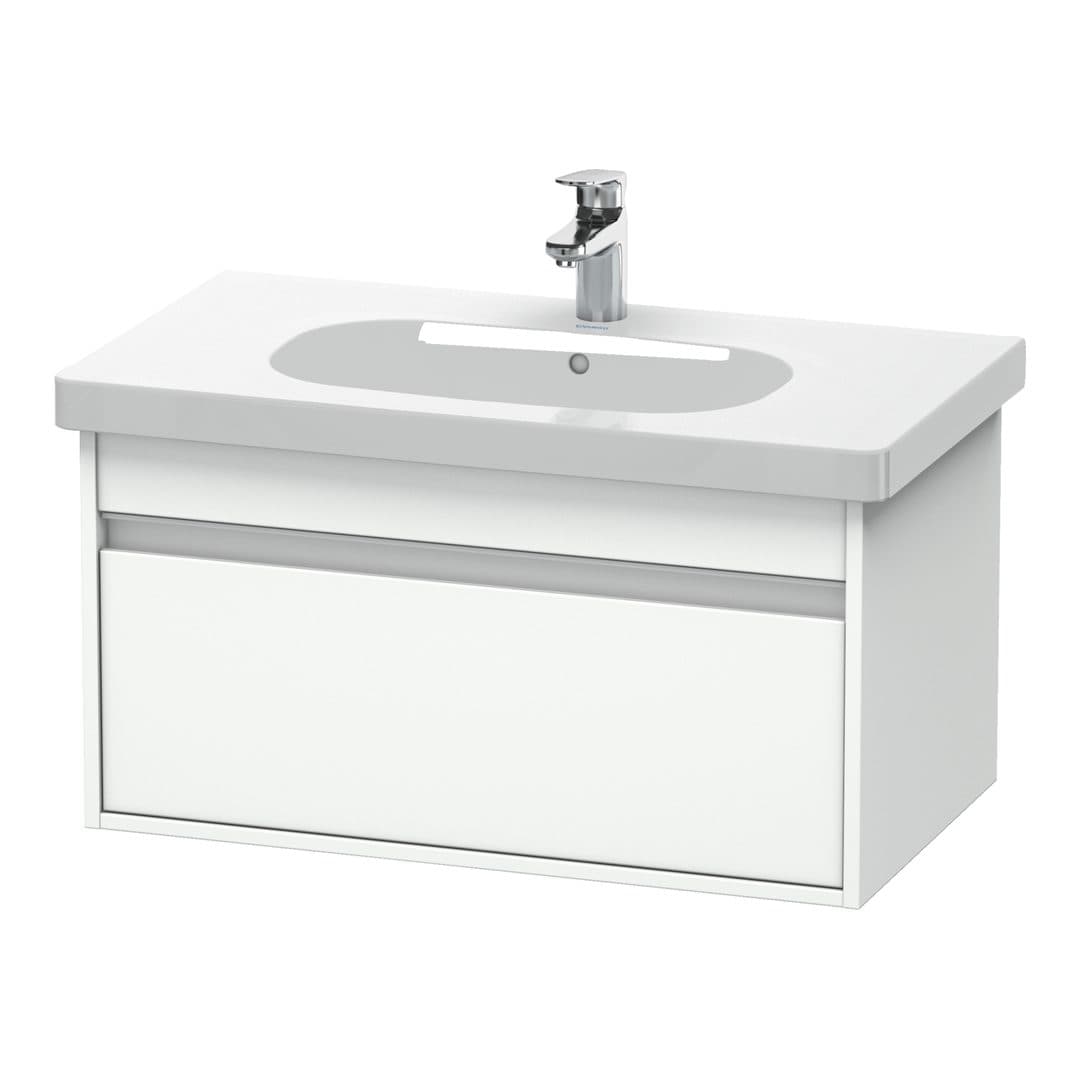 Duravit Ketho – Έπιπλο Νιπτήρα – 800 mm, 1 συρτάρι, νιπτήρας κέντρο, 800 x 455 x 410 mm, μοντέλο KT6667 – White Matt, Decor (KT666701818)
