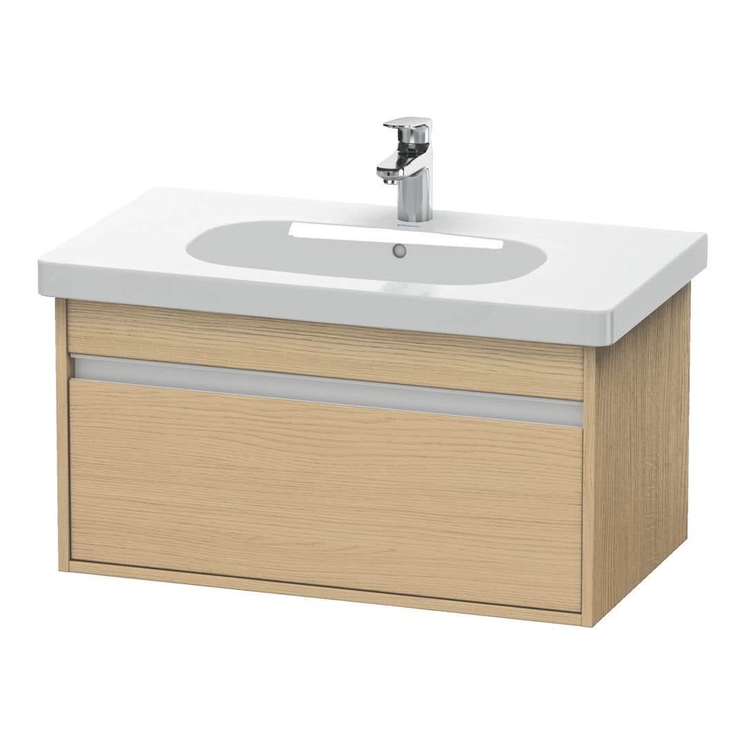 Duravit Ketho – Έπιπλο Νιπτήρα – 800 mm, 1 συρτάρι, νιπτήρας κέντρο, 800 x 455 x 410 mm, μοντέλο KT6667 – Natural oak, Decor (KT666703030)