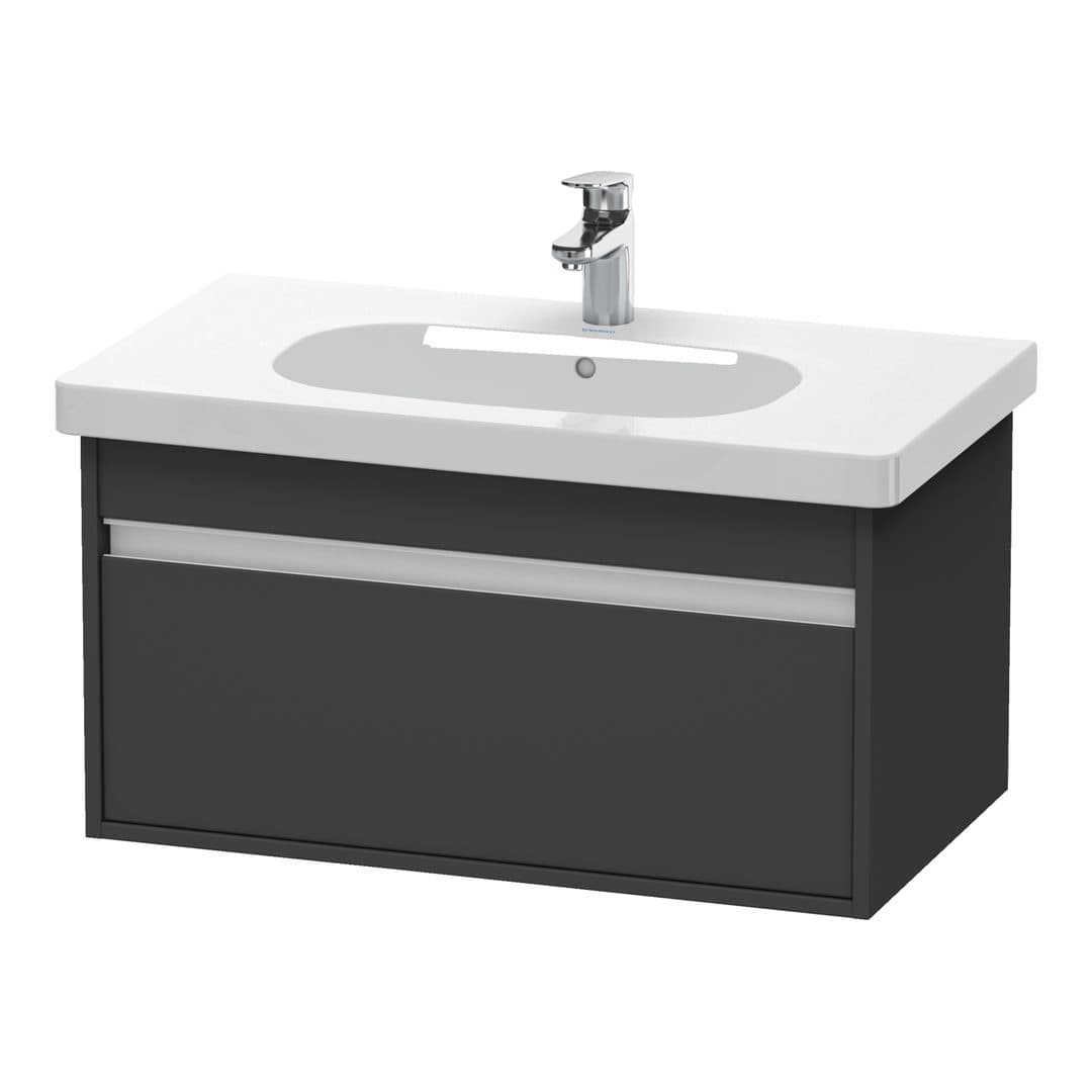 Duravit Ketho – Έπιπλο Νιπτήρα – 800 mm, 1 συρτάρι, νιπτήρας κέντρο, 800 x 455 x 410 mm, μοντέλο KT6667 – Graphite Matt, Decor (KT666704949)
