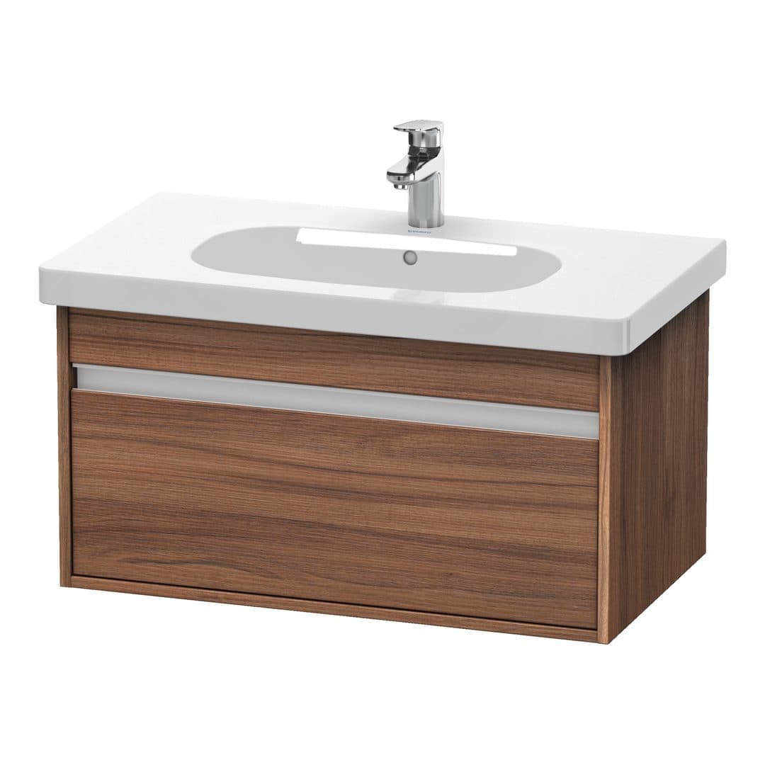 Duravit Ketho – Έπιπλο Νιπτήρα – 800 mm, 1 συρτάρι, νιπτήρας κέντρο, 800 x 455 x 410 mm, μοντέλο KT6667 – Walnut Matt, Decor (KT666707979)