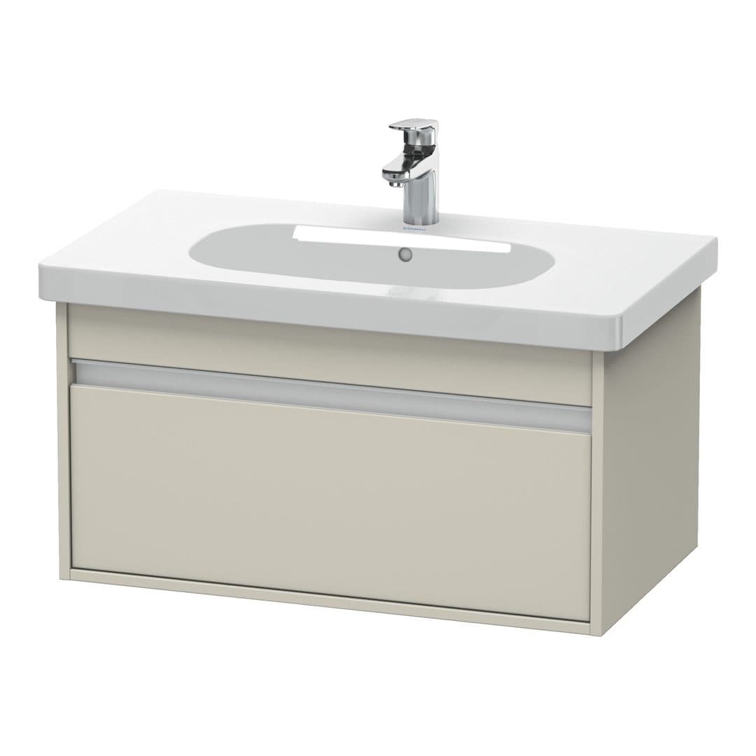 Duravit Ketho – Έπιπλο Νιπτήρα – 800 mm, 1 συρτάρι, νιπτήρας κέντρο, 800 x 455 x 410 mm, μοντέλο KT6667 – Taupe Matt, Decor (KT666709191)
