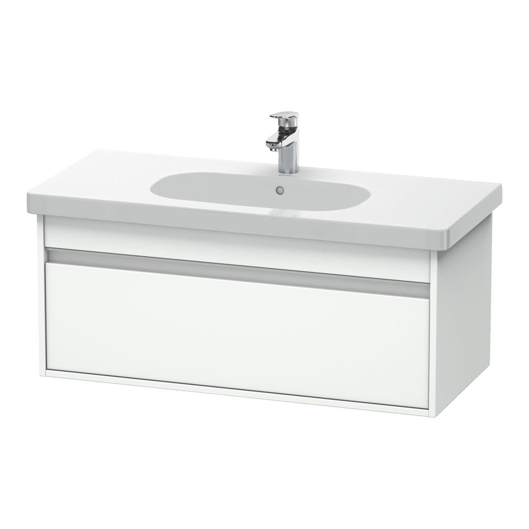 Duravit Ketho – Έπιπλο Νιπτήρα – 1000 mm, 1 συρτάρι, νιπτήρας κέντρο, 1000 x 455 x 410 mm, μοντέλο KT6668 – White Matt, Decor (KT666801818)