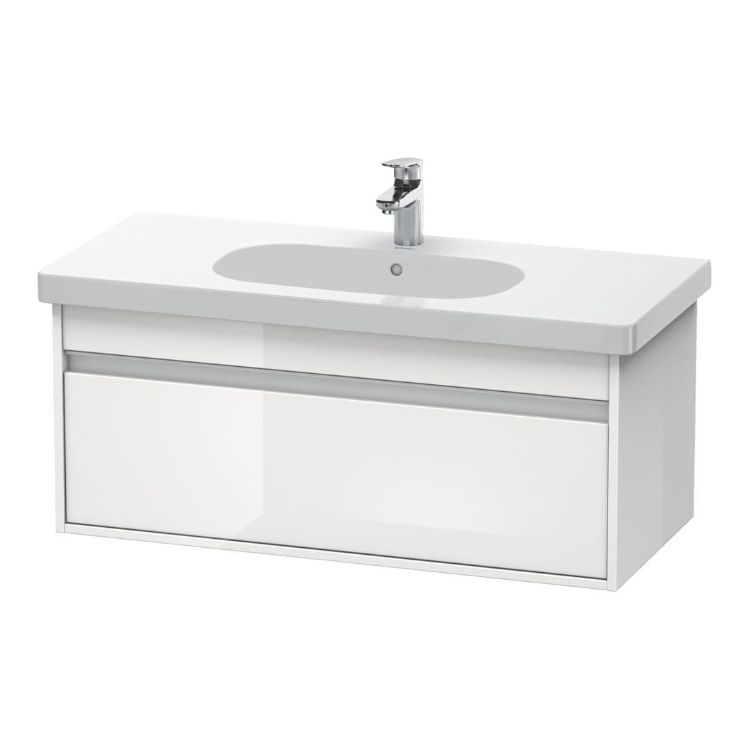 Duravit Ketho – Έπιπλο Νιπτήρα – 1000 mm, 1 συρτάρι, νιπτήρας κέντρο, 1000 x 455 x 410 mm, μοντέλο KT6668 – White High Gloss, Decor (KT666802222)