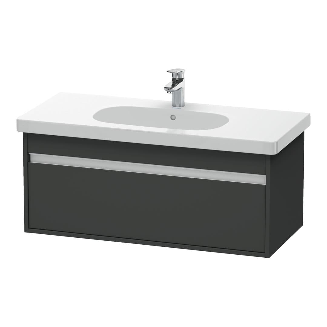 Duravit Ketho – Έπιπλο Νιπτήρα – 1000 mm, 1 συρτάρι, νιπτήρας κέντρο, 1000 x 455 x 410 mm, μοντέλο KT6668 – Graphite Matt, Decor (KT666804949)