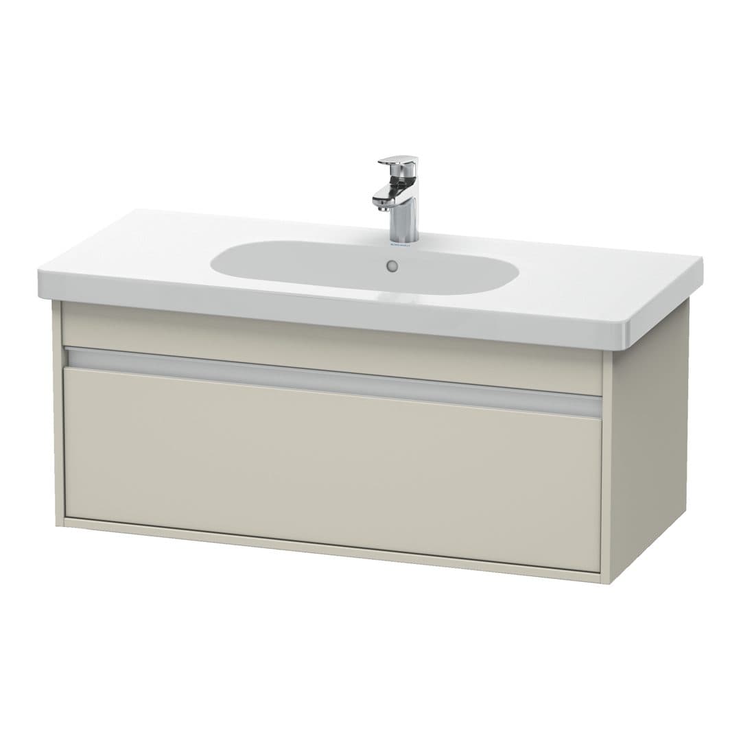Duravit Ketho – Έπιπλο Νιπτήρα – 1000 mm, 1 συρτάρι, νιπτήρας κέντρο, 1000 x 455 x 410 mm, μοντέλο KT6668 – Taupe Matt, Decor (KT666809191)