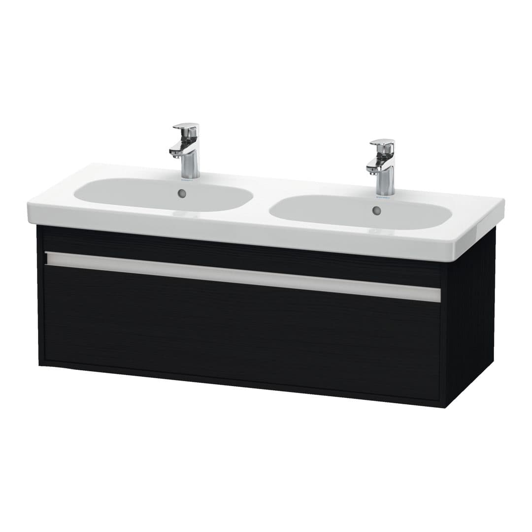 Duravit Ketho – Έπιπλο Νιπτήρα – 1150 mm, 1 συρτάρι, νιπτήρας κέντρο, 1150 x 455 x 410 mm – Black oak Matt, Decor (KT666901616)