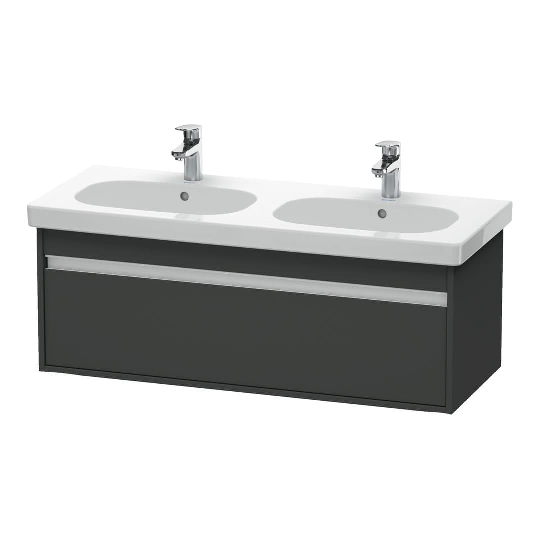 Duravit Ketho – Έπιπλο Νιπτήρα – 1150 mm, 1 συρτάρι, νιπτήρας κέντρο, 1150 x 455 x 410 mm – Graphite Matt, Decor (KT666904949)
