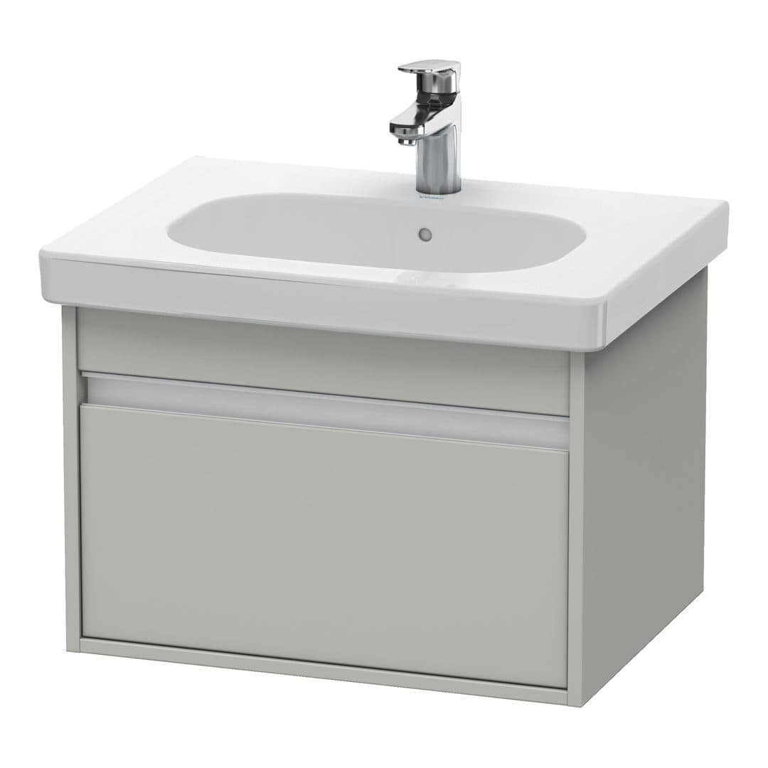 Duravit Ketho – Έπιπλο Νιπτήρα – 600 mm, 1 συρτάρι, νιπτήρας κέντρο, 600 x 455 x 410 mm – Concrete grey Matt, Decor (KT667000707)