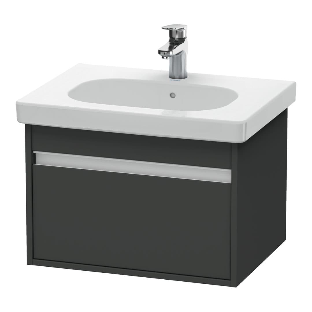 Duravit Ketho – Έπιπλο Νιπτήρα – 600 mm, 1 συρτάρι, νιπτήρας κέντρο, 600 x 455 x 410 mm – Graphite Matt, Decor (KT667004949)