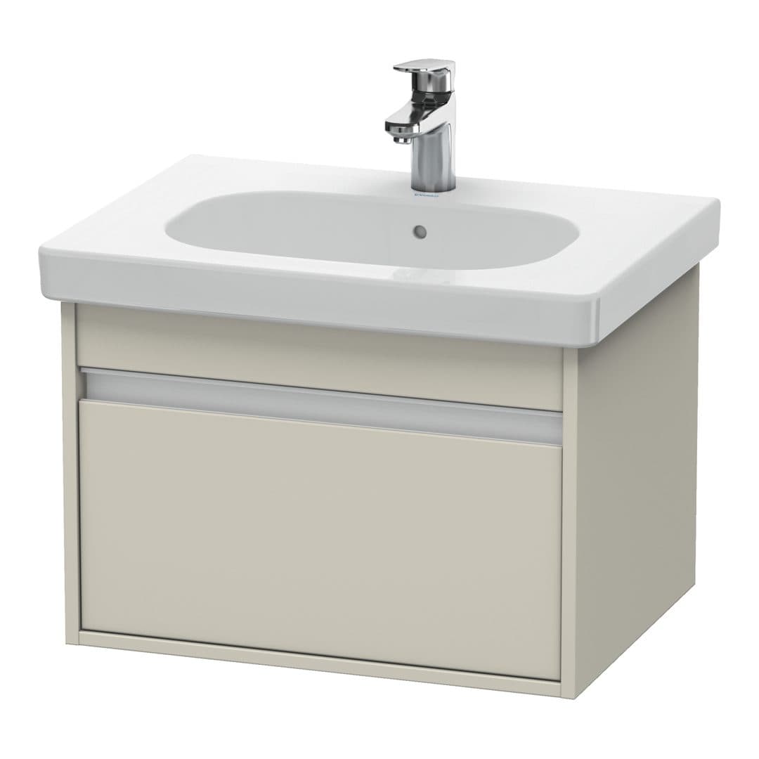 Duravit Ketho – Έπιπλο Νιπτήρα – 600 mm, 1 συρτάρι, νιπτήρας κέντρο, 600 x 455 x 410 mm – Taupe Matt, Decor (KT667009191)