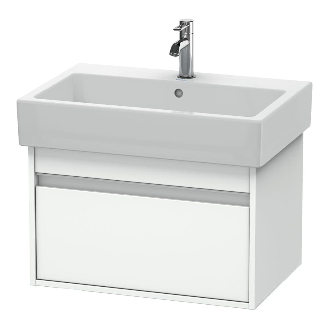 Duravit Ketho – Έπιπλο Νιπτήρα – 650 mm, 1 συρτάρι, νιπτήρας κέντρο, 650 x 440 x 410 mm – White Matt, Decor (KT668401818)