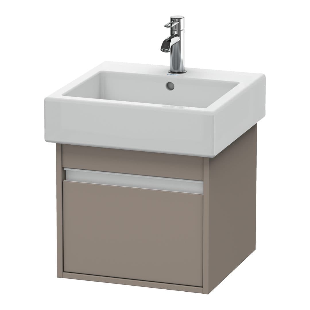 Duravit Ketho – Έπιπλο Νιπτήρα – 450 mm, 1 συρτάρι, νιπτήρας κέντρο – Basalte Matt, Decor (KT668504343)