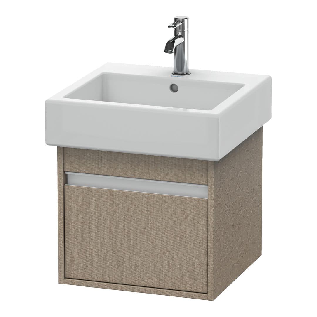 Duravit Ketho – Έπιπλο Νιπτήρα – 450 mm, 1 συρτάρι, νιπτήρας κέντρο – Linen Matt, Decor (KT668507575)