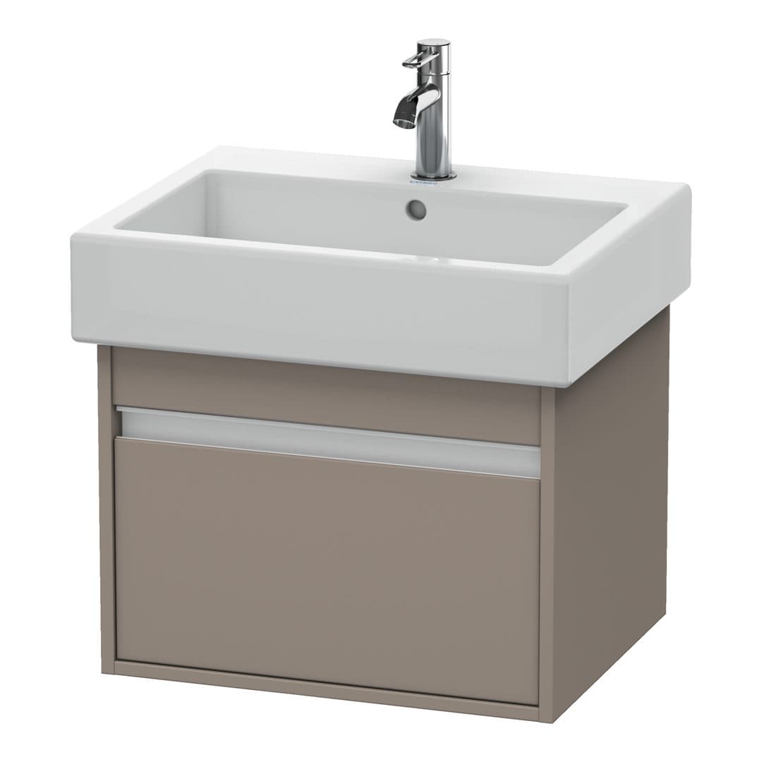 Duravit Ketho – Έπιπλο Νιπτήρα – 550 mm, 1 συρτάρι, νιπτήρας κέντρο – Basalte Matt, Decor (KT668604343)