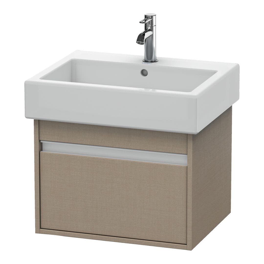 Duravit Ketho – Έπιπλο Νιπτήρα – 550 mm, 1 συρτάρι, νιπτήρας κέντρο – Linen Matt, Decor (KT668607575)