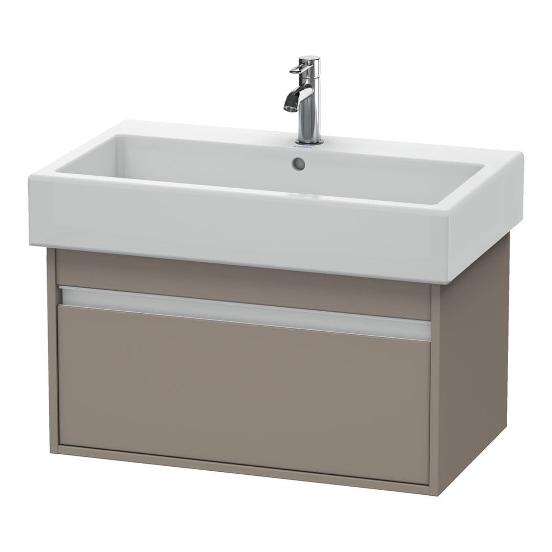 Duravit Ketho – Έπιπλο Νιπτήρα – 750 mm, 1 συρτάρι, νιπτήρας κέντρο – Basalte Matt, Decor (KT668704343)
