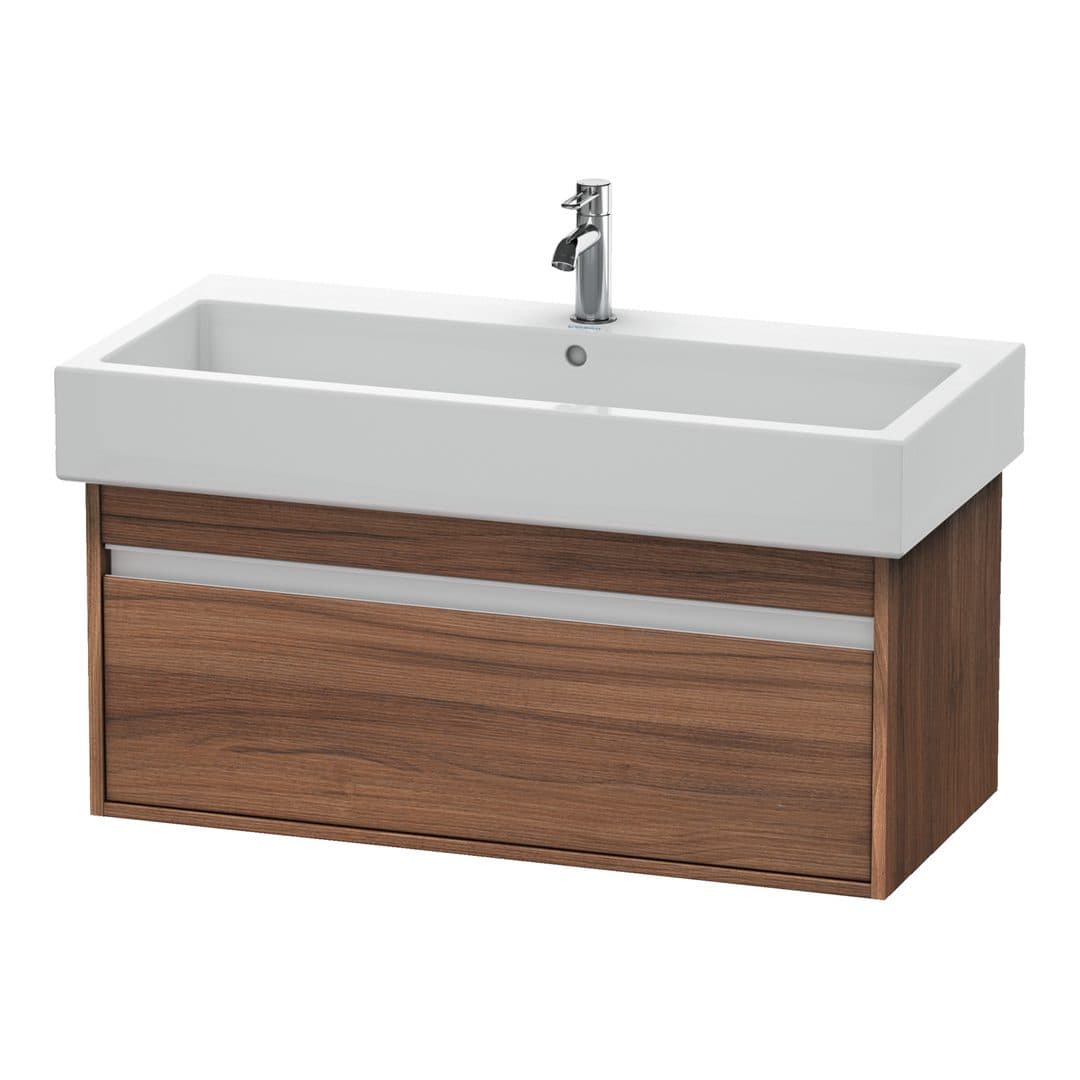 Duravit Ketho – Έπιπλο Νιπτήρα – 950 mm, 1 συρτάρι, νιπτήρας κέντρο – Walnut Matt, Decor (KT668807979)