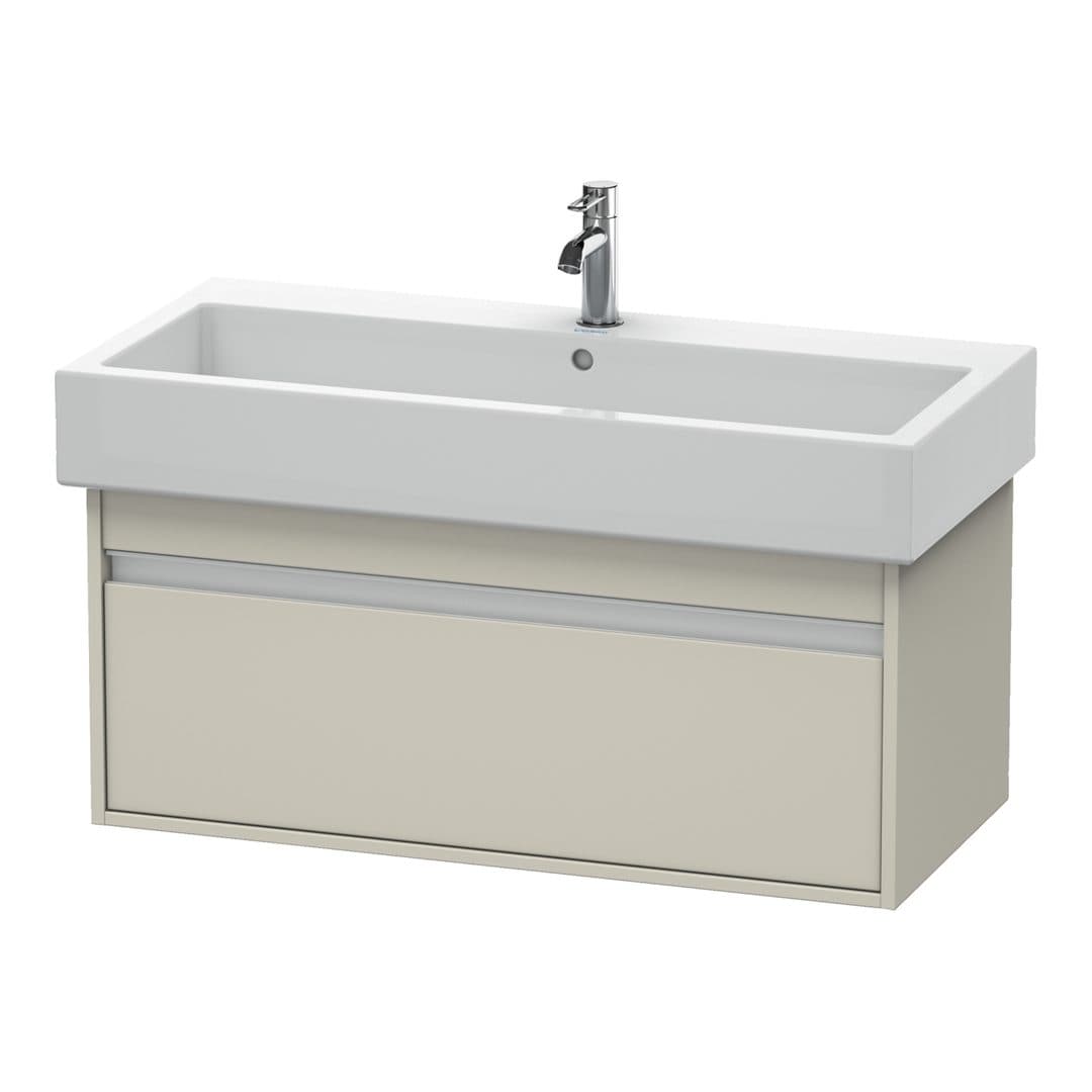 Duravit Ketho – Έπιπλο Νιπτήρα – 950 mm, 1 συρτάρι, νιπτήρας κέντρο – Taupe Matt, Decor (KT668809191)