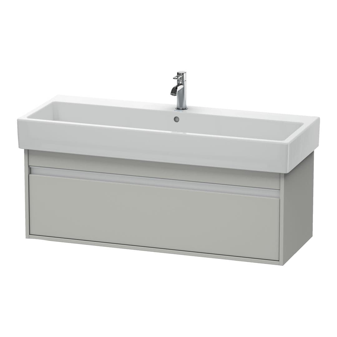 Duravit Ketho – Έπιπλο Νιπτήρα – 1150 mm, 1 συρτάρι, νιπτήρας κέντρο, 1150 x 440 x 410 mm – Concrete grey Matt, Decor (KT668900707)