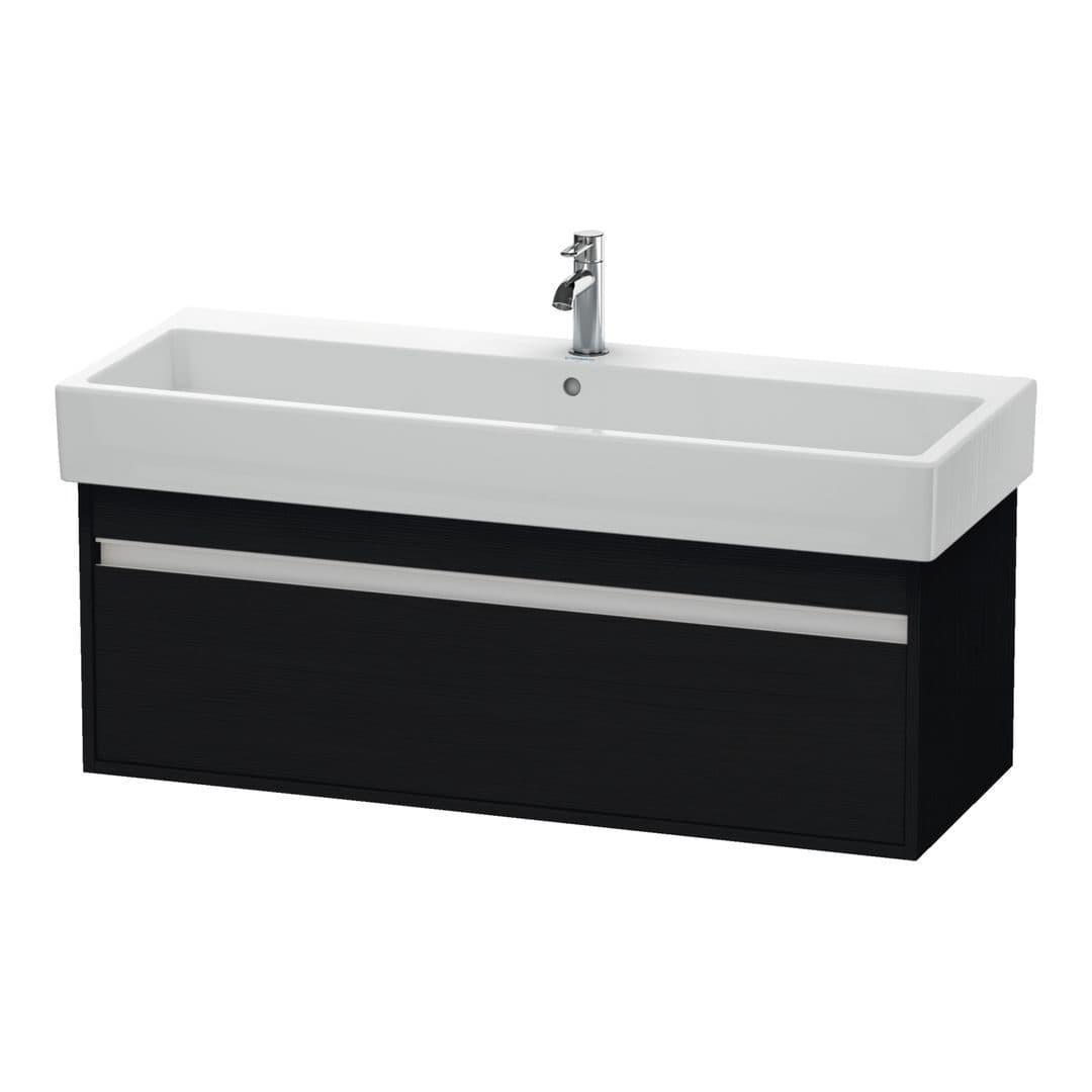 Duravit Ketho – Έπιπλο Νιπτήρα – 1150 mm, 1 συρτάρι, νιπτήρας κέντρο, 1150 x 440 x 410 mm – Black oak Matt, Decor (KT668901616)