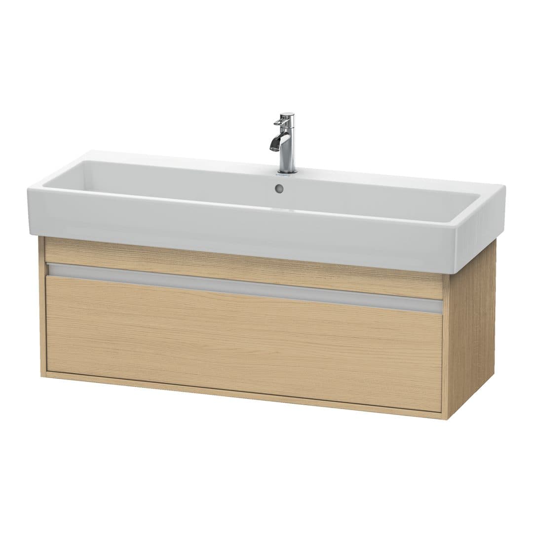 Duravit Ketho – Έπιπλο Νιπτήρα – 1150 mm, 1 συρτάρι, νιπτήρας κέντρο, 1150 x 440 x 410 mm – Natural oak, Decor (KT668903030)