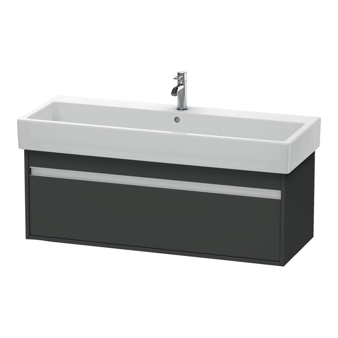 Duravit Ketho – Έπιπλο Νιπτήρα – 1150 mm, 1 συρτάρι, νιπτήρας κέντρο, 1150 x 440 x 410 mm – Graphite Matt, Decor (KT668904949)