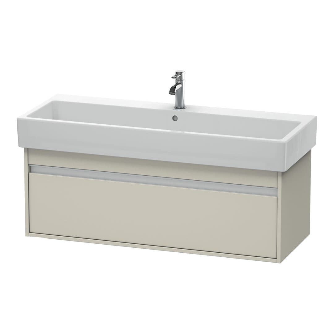Duravit Ketho – Έπιπλο Νιπτήρα – 1150 mm, 1 συρτάρι, νιπτήρας κέντρο, 1150 x 440 x 410 mm – Taupe Matt, Decor (KT668909191)