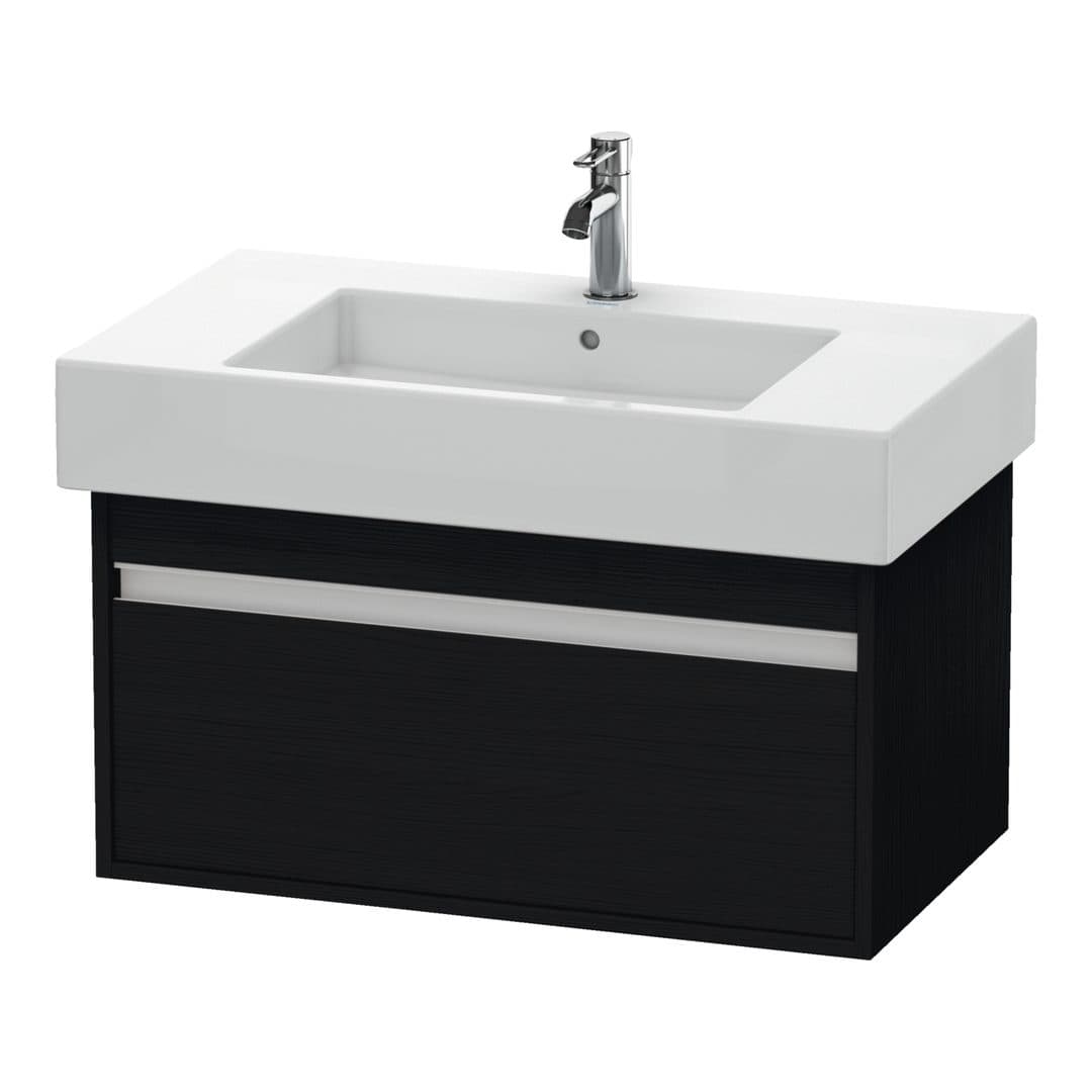 Duravit Ketho – Έπιπλο Νιπτήρα – 800 mm, 1 συρτάρι, νιπτήρας κέντρο, 800 x 455 x 410 mm, μοντέλο KT6690 – Black oak Matt, Decor (KT669001616)