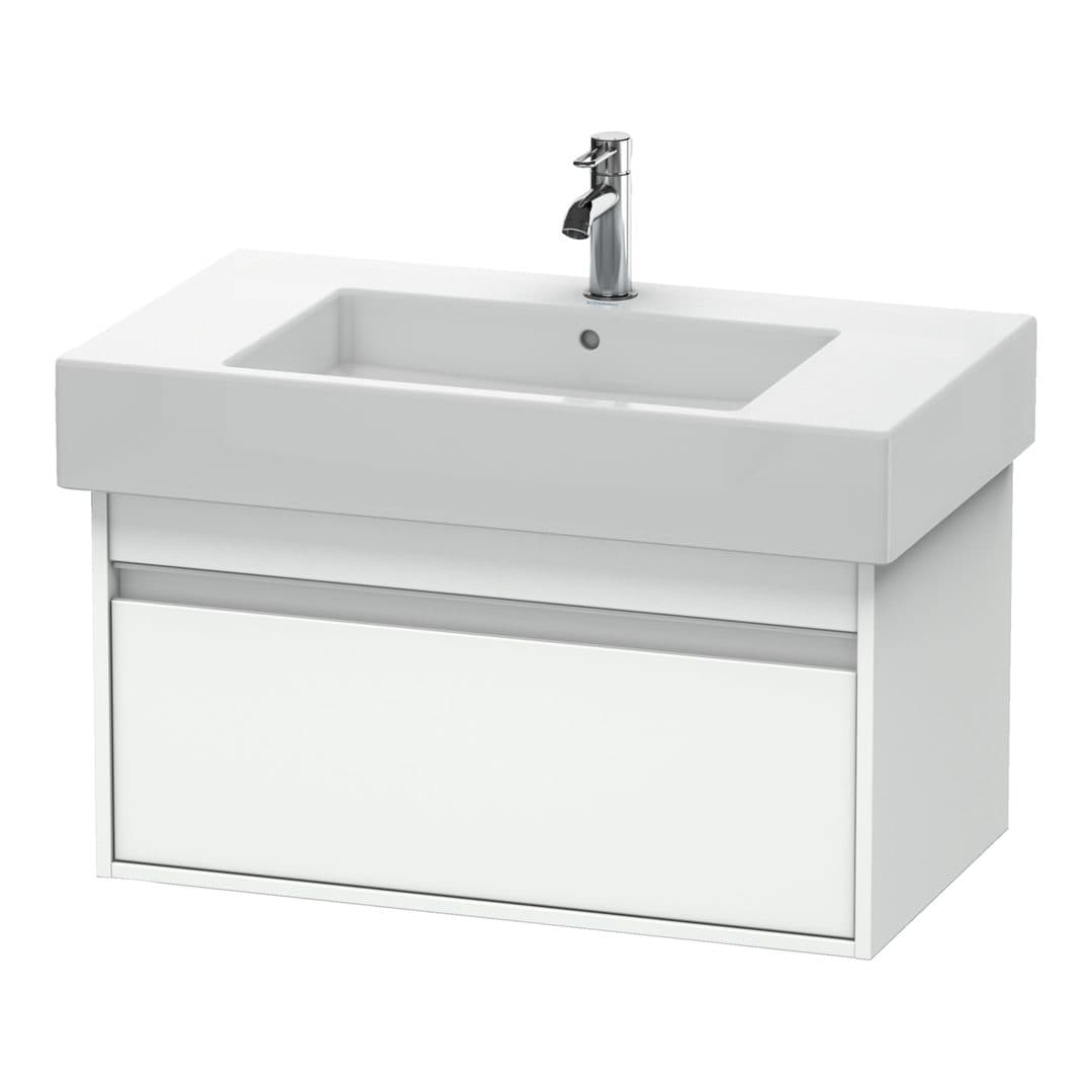 Duravit Ketho – Έπιπλο Νιπτήρα – 800 mm, 1 συρτάρι, νιπτήρας κέντρο, 800 x 455 x 410 mm, μοντέλο KT6690 – White Matt, Decor (KT669001818)