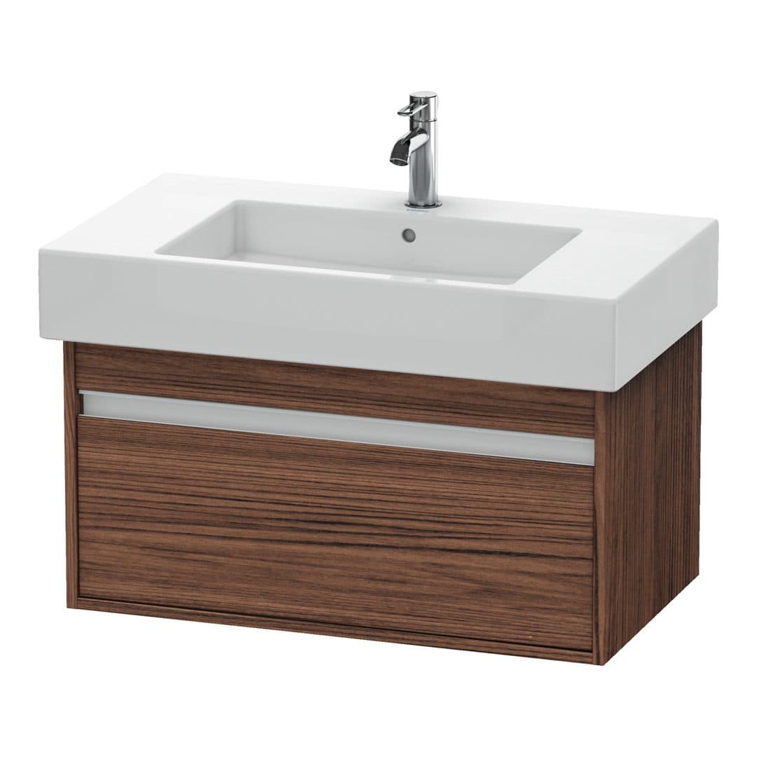 Duravit Ketho – Έπιπλο Νιπτήρα – 800 mm, 1 συρτάρι, νιπτήρας κέντρο, 800 x 455 x 410 mm, μοντέλο KT6690 – Walnut dark Matt, Decor (KT669002121)