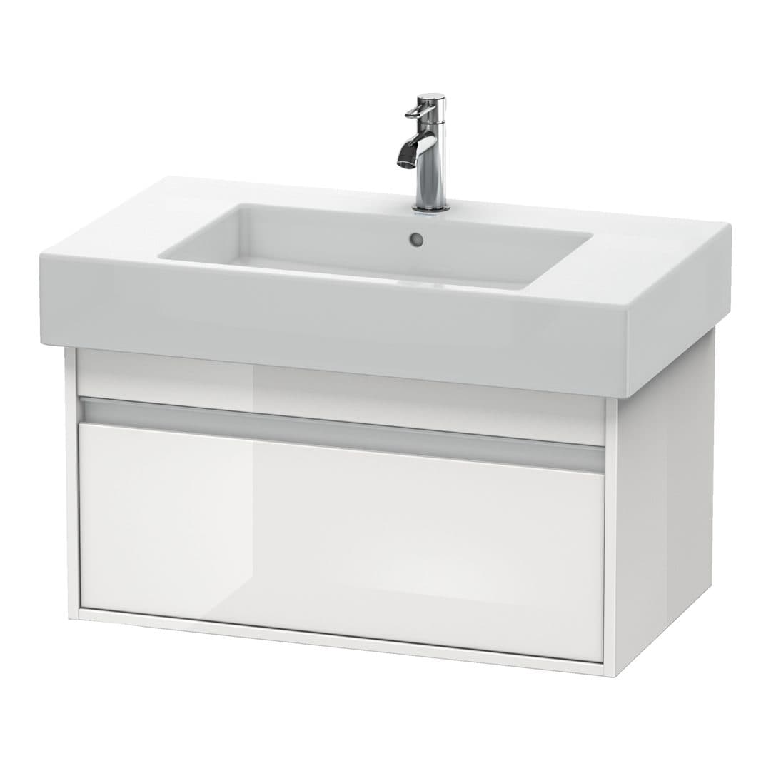 Duravit Ketho – Έπιπλο Νιπτήρα – 800 mm, 1 συρτάρι, νιπτήρας κέντρο, 800 x 455 x 410 mm, μοντέλο KT6690 – White High Gloss, Decor (KT669002222)