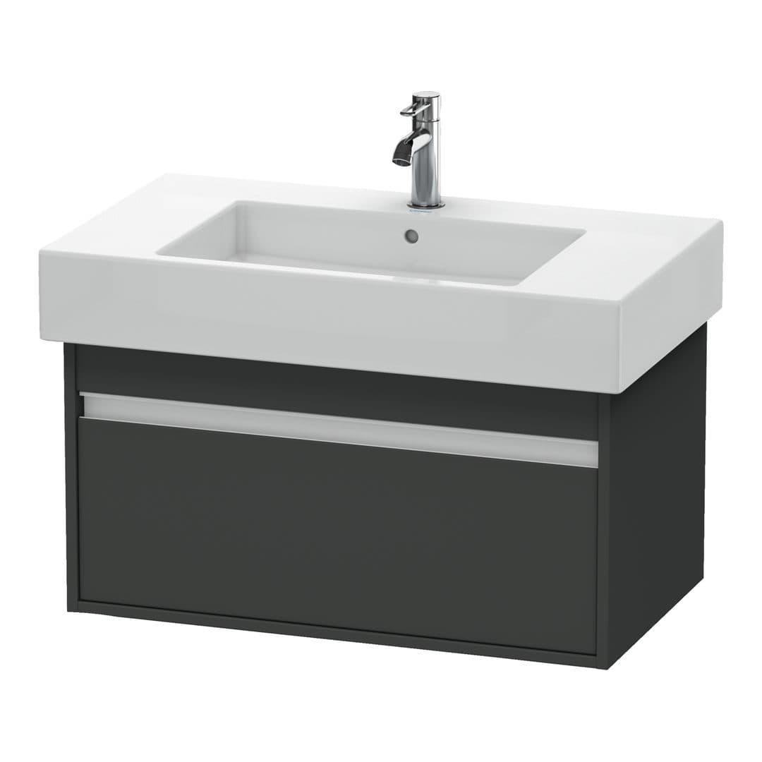 Duravit Ketho – Έπιπλο Νιπτήρα – 800 mm, 1 συρτάρι, νιπτήρας κέντρο, 800 x 455 x 410 mm, μοντέλο KT6690 – Graphite Matt, Decor (KT669004949)