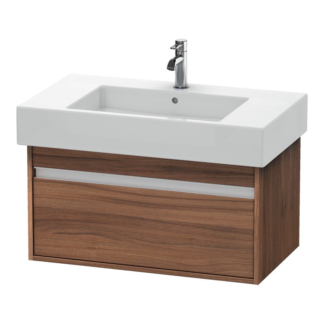 Duravit Ketho – Έπιπλο Νιπτήρα – 800 mm, 1 συρτάρι, νιπτήρας κέντρο, 800 x 455 x 410 mm, μοντέλο KT6690 – Walnut Matt, Decor (KT669007979)