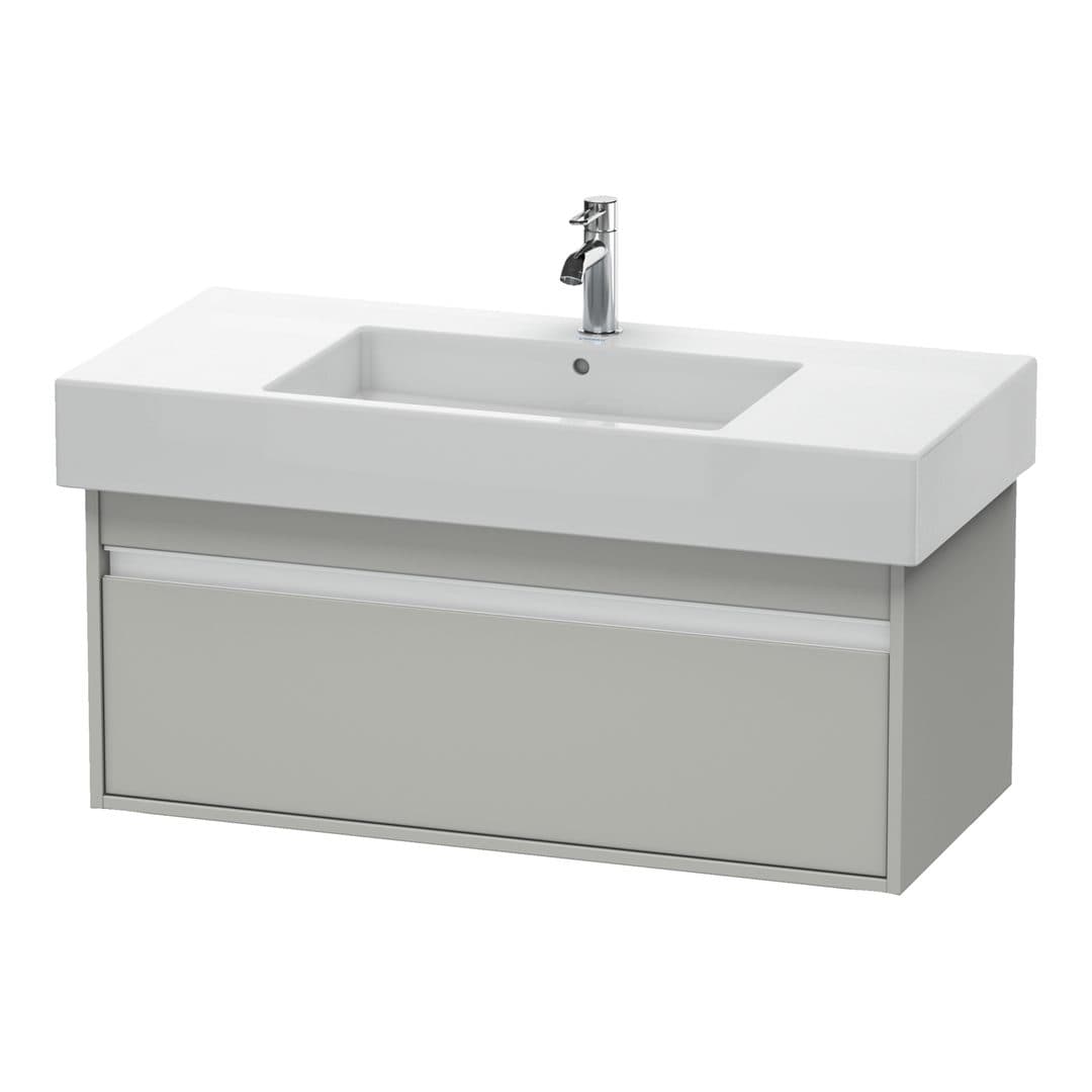 Duravit Ketho – Έπιπλο Νιπτήρα – 1000 mm, 1 συρτάρι, νιπτήρας κέντρο, 1000 x 455 x 410 mm, μοντέλο KT6691 – Concrete grey Matt, Decor (KT669100707)