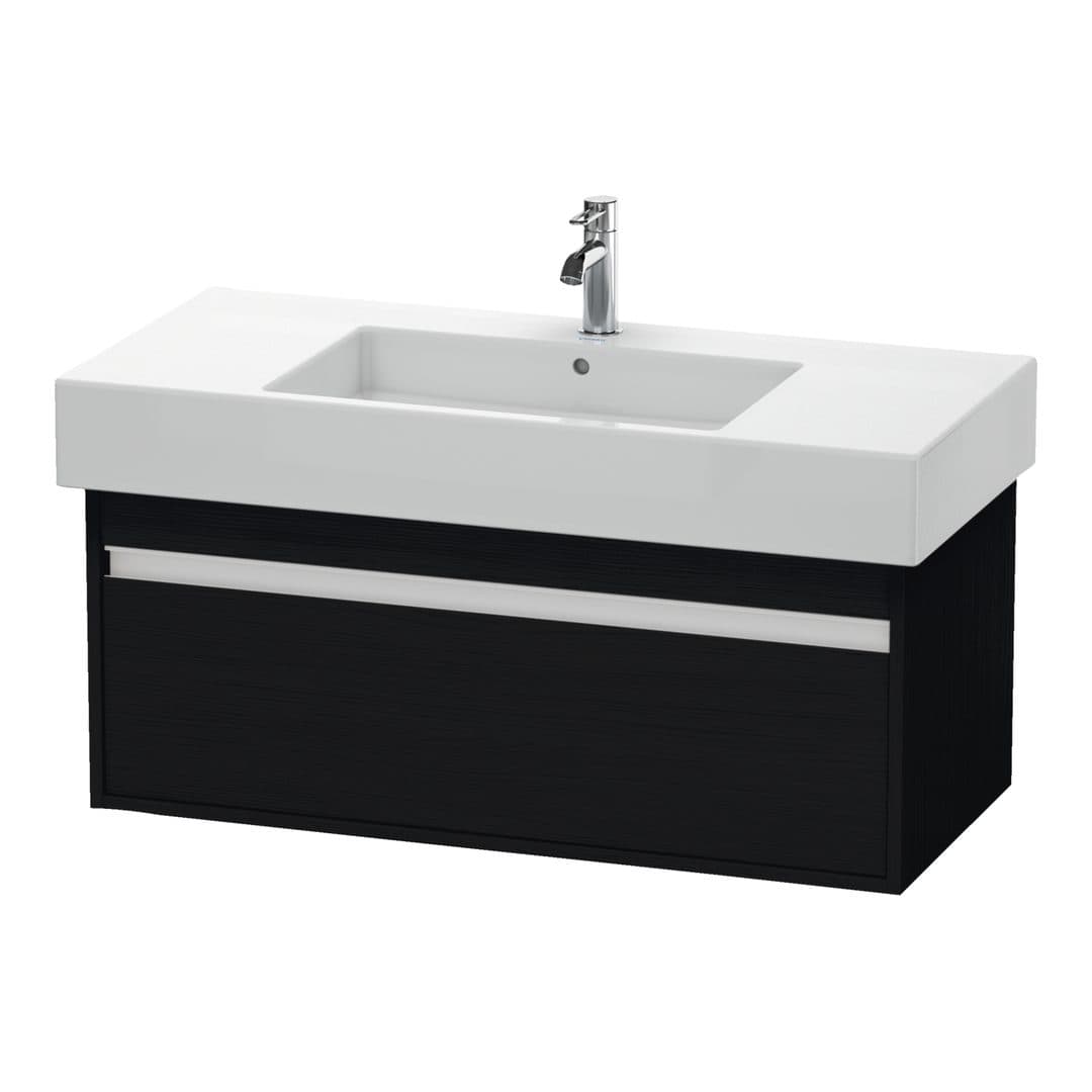 Duravit Ketho – Έπιπλο Νιπτήρα – 1000 mm, 1 συρτάρι, νιπτήρας κέντρο, 1000 x 455 x 410 mm, μοντέλο KT6691 – Black oak Matt, Decor (KT669101616)