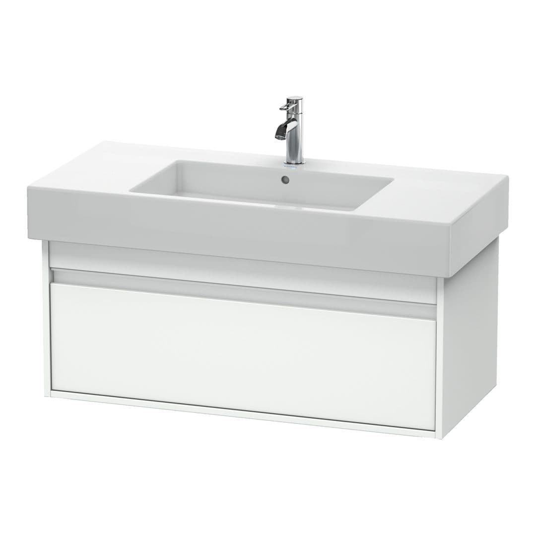 Duravit Ketho – Έπιπλο Νιπτήρα – 1000 mm, 1 συρτάρι, νιπτήρας κέντρο, 1000 x 455 x 410 mm, μοντέλο KT6691 – White Matt, Decor (KT669101818)