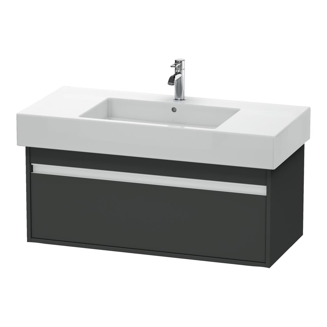 Duravit Ketho – Έπιπλο Νιπτήρα – 1000 mm, 1 συρτάρι, νιπτήρας κέντρο, 1000 x 455 x 410 mm, μοντέλο KT6691 – Graphite Matt, Decor (KT669104949)