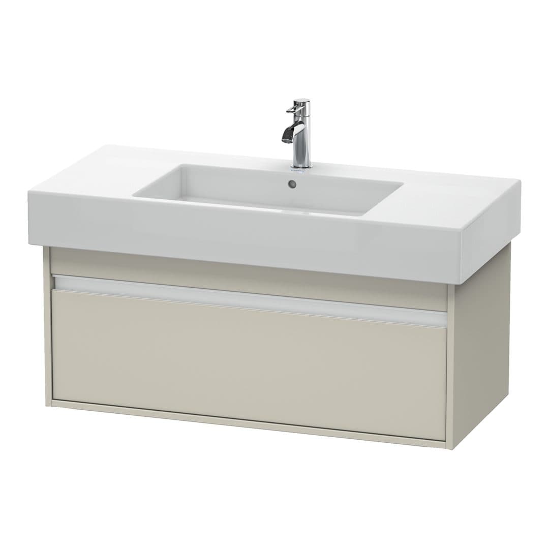 Duravit Ketho – Έπιπλο Νιπτήρα – 1000 mm, 1 συρτάρι, νιπτήρας κέντρο, 1000 x 455 x 410 mm, μοντέλο KT6691 – Taupe Matt, Decor (KT669109191)