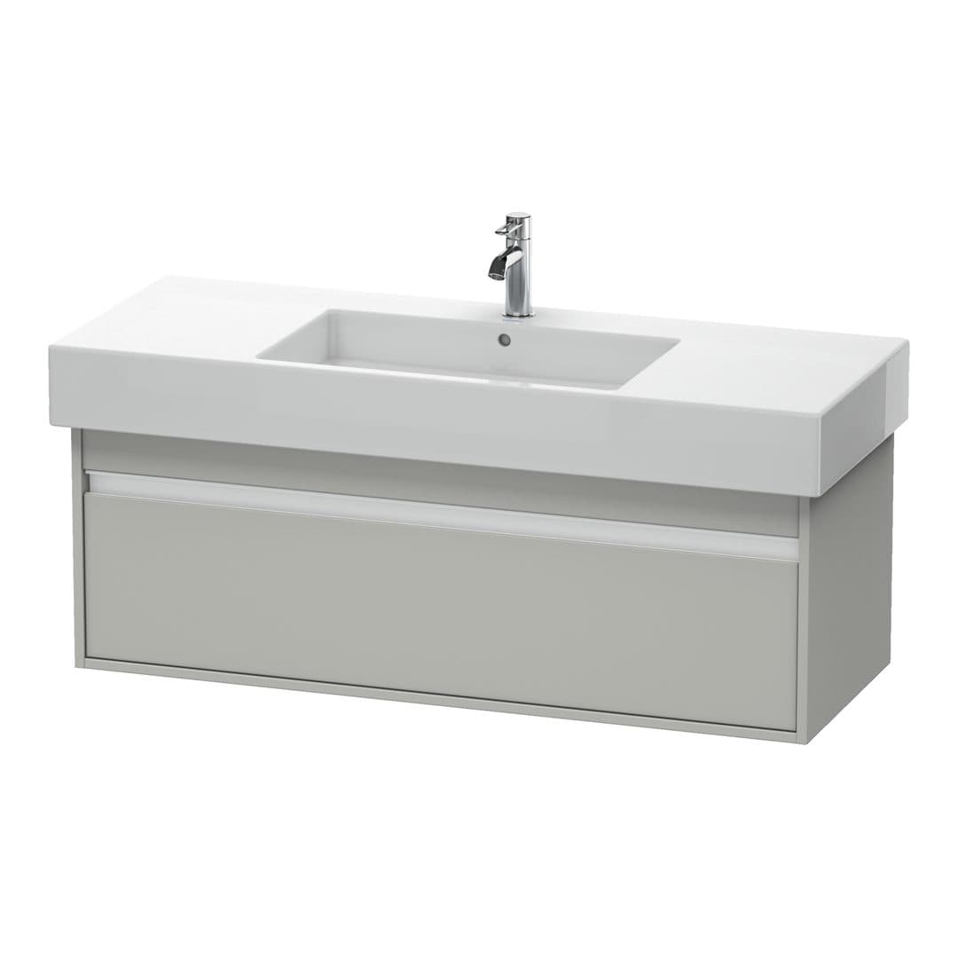 Duravit Ketho – Έπιπλο Νιπτήρα – 1200 mm, 1 συρτάρι, νιπτήρας κέντρο, 1200 x 455 x 410 mm – Concrete grey Matt, Decor (KT669200707)