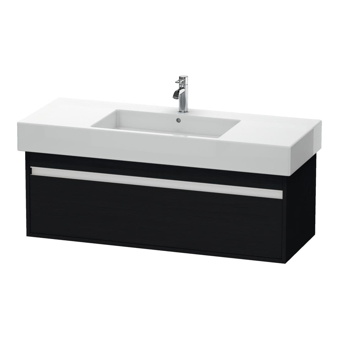 Duravit Ketho – Έπιπλο Νιπτήρα – 1200 mm, 1 συρτάρι, νιπτήρας κέντρο, 1200 x 455 x 410 mm – Black oak Matt, Decor (KT669201616)