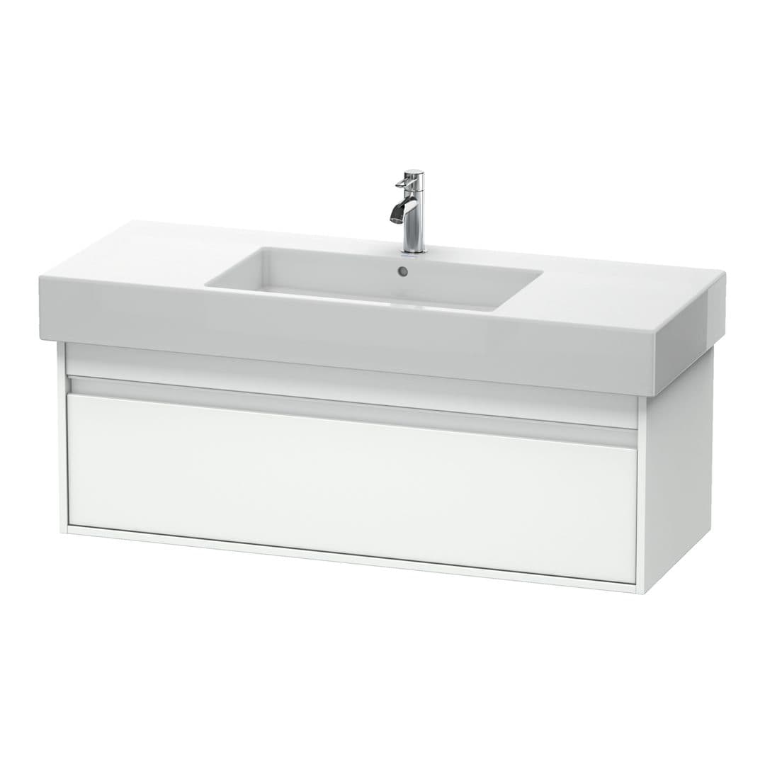 Duravit Ketho – Έπιπλο Νιπτήρα – 1200 mm, 1 συρτάρι, νιπτήρας κέντρο, 1200 x 455 x 410 mm – White Matt, Decor (KT669201818)