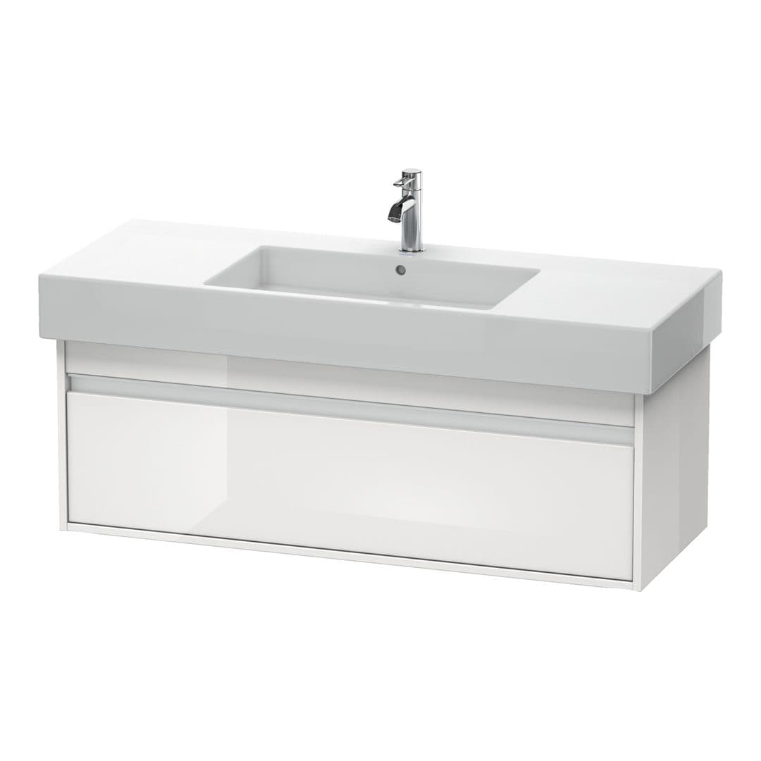 Duravit Ketho – Έπιπλο Νιπτήρα – 1200 mm, 1 συρτάρι, νιπτήρας κέντρο, 1200 x 455 x 410 mm – White High Gloss, Decor (KT669202222)