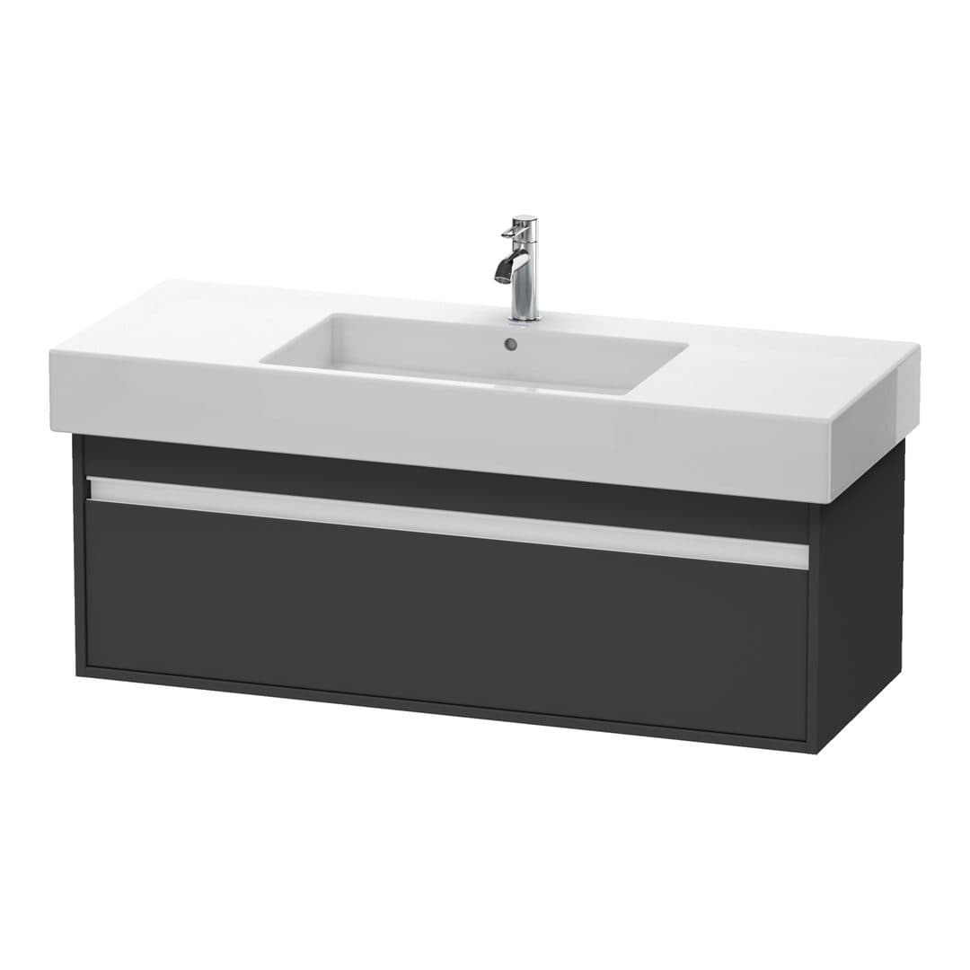 Duravit Ketho – Έπιπλο Νιπτήρα – 1200 mm, 1 συρτάρι, νιπτήρας κέντρο, 1200 x 455 x 410 mm – Graphite Matt, Decor (KT669204949)