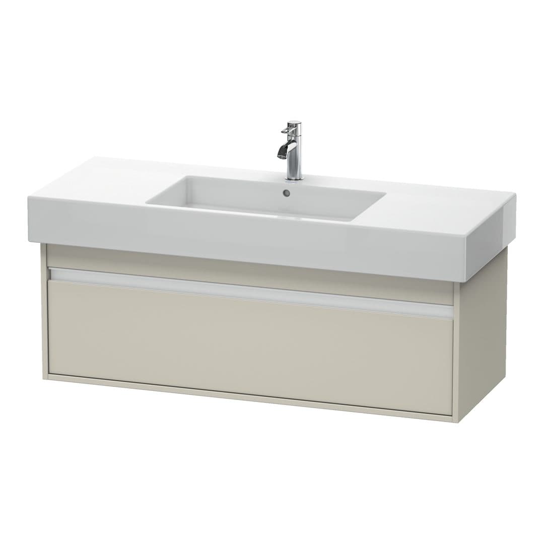 Duravit Ketho – Έπιπλο Νιπτήρα – 1200 mm, 1 συρτάρι, νιπτήρας κέντρο, 1200 x 455 x 410 mm – Taupe Matt, Decor (KT669209191)