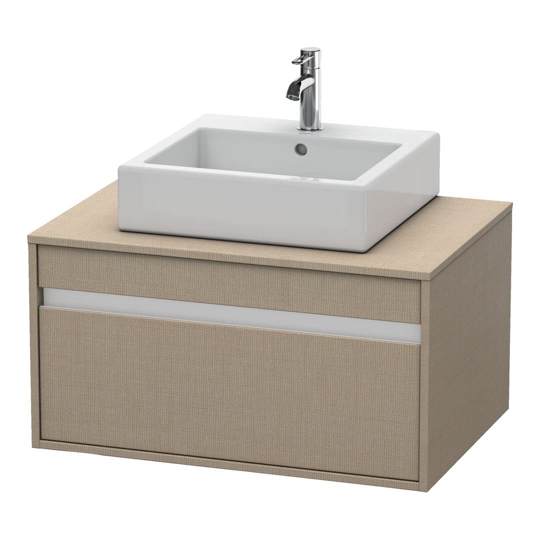 Duravit Ketho – Έπιπλο Νιπτήρα – 800 mm, για κονσόλα, 1 συρτάρι, νιπτήρας κέντρο, μοντέλο KT6694 – Linen Matt, Decor (KT669407575)