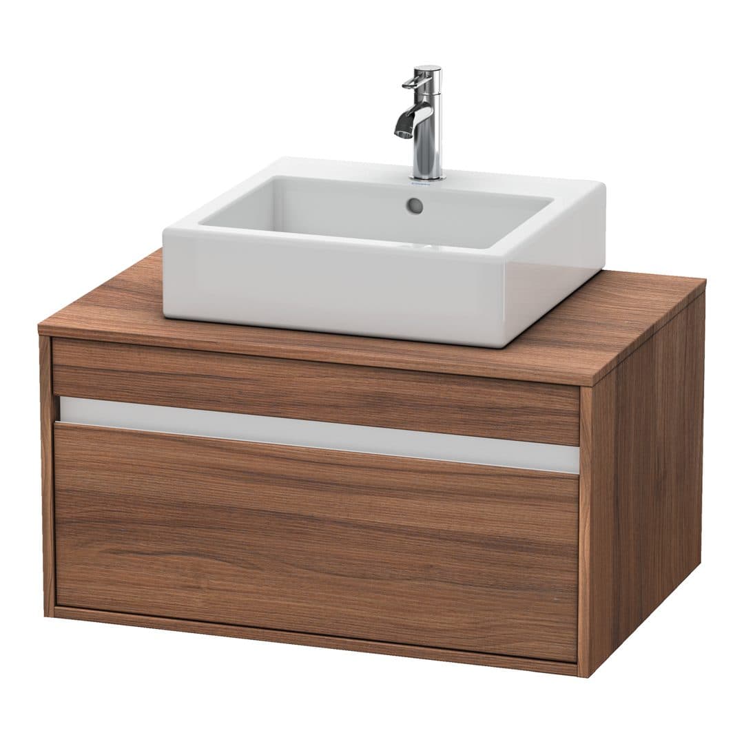 Duravit Ketho – Έπιπλο Νιπτήρα – 800 mm, για κονσόλα, 1 συρτάρι, νιπτήρας κέντρο, μοντέλο KT6694 – Walnut Matt, Decor (KT669407979)