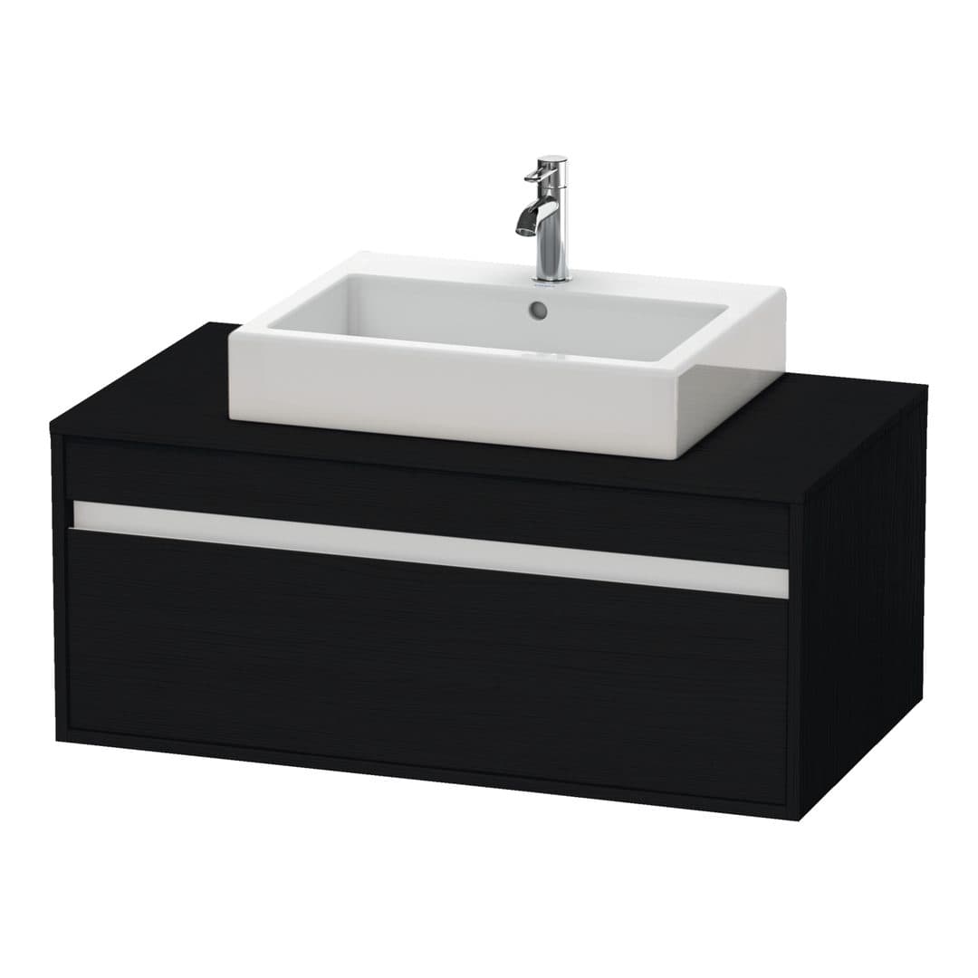 Duravit Ketho – Έπιπλο Νιπτήρα – 1000 mm, για κονσόλα, 1 συρτάρι, νιπτήρας κέντρο, μοντέλο KT6695 – Black oak Matt, Decor (KT669501616)