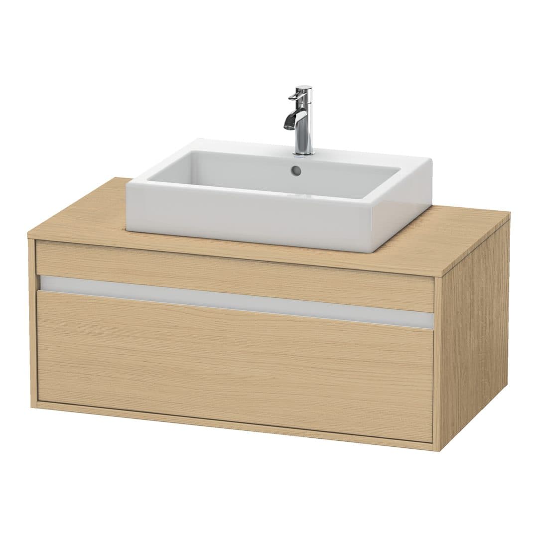 Duravit Ketho – Έπιπλο Νιπτήρα – 1000 mm, για κονσόλα, 1 συρτάρι, νιπτήρας κέντρο, μοντέλο KT6695 – Natural oak, Decor (KT669503030)